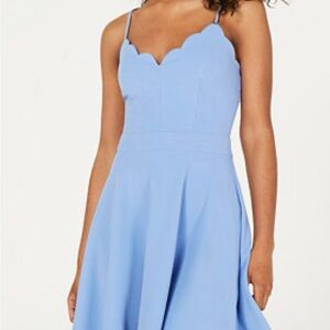 B Darlin Juniors Scalloped Fit & Flare Dress Women’s S NWT